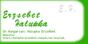 erzsebet halupka business card